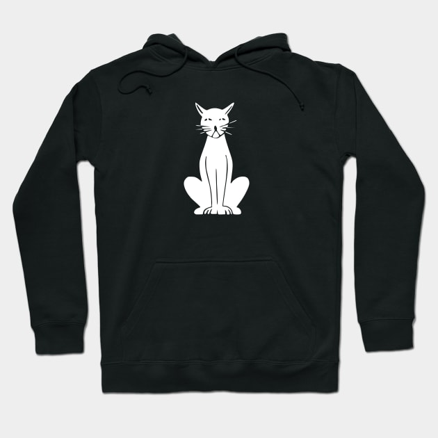 White cat Hoodie by ezioman